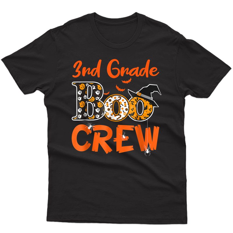 3rd Grade Boo Crew T-shirt Tea Halloween Gift Shirt T-shirt