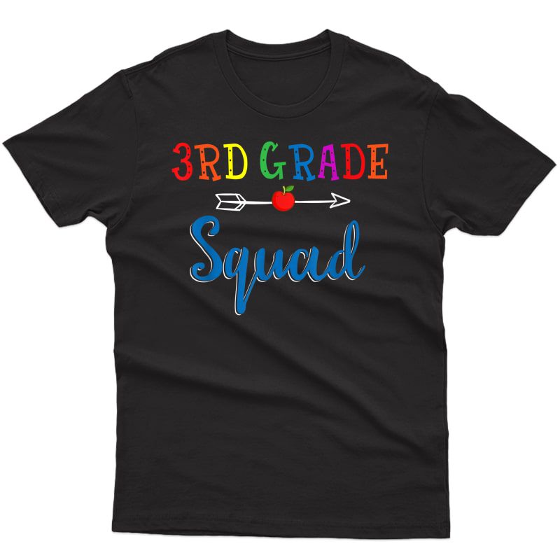 3rd Grade Squad Back To School Tshirt Tea Girls