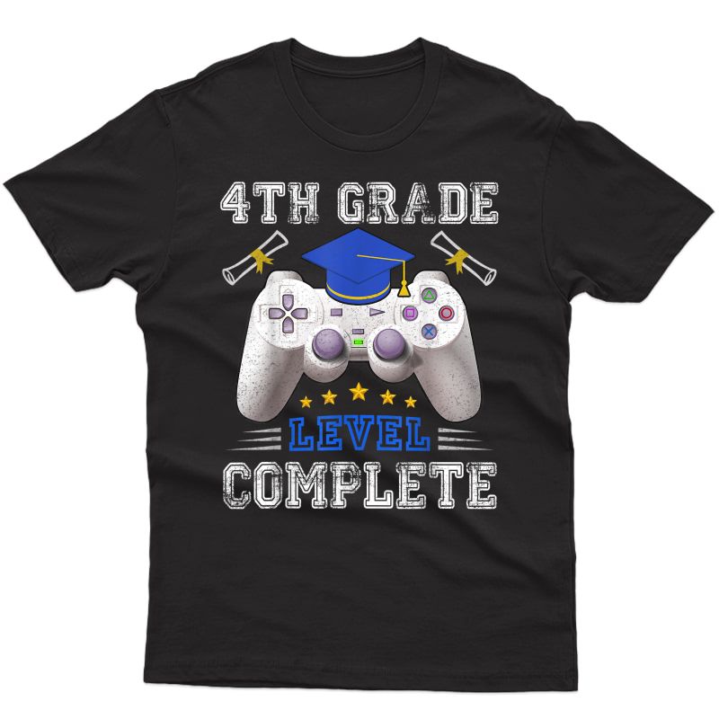 4th Grade Level Complete Gamer Class Of 2021 Graduation Gift T-shirt