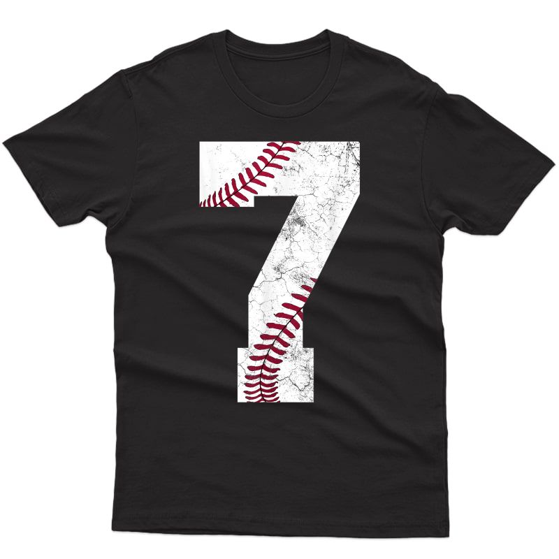 7th Birthday Gift Baseball Seven 7 Seventh Sports T-shirt