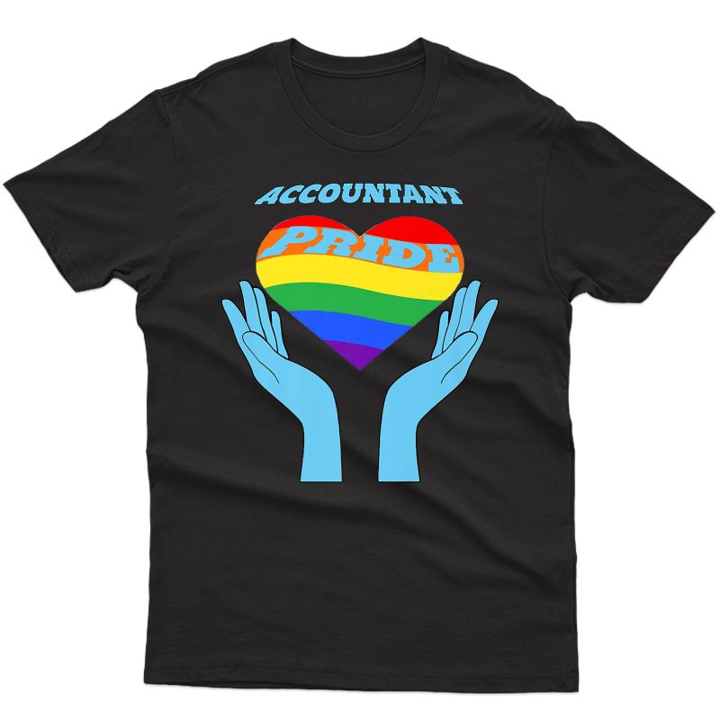 Accountant Pride, Lgbt Pride Heart Rainbow Flag Premium T-shirt