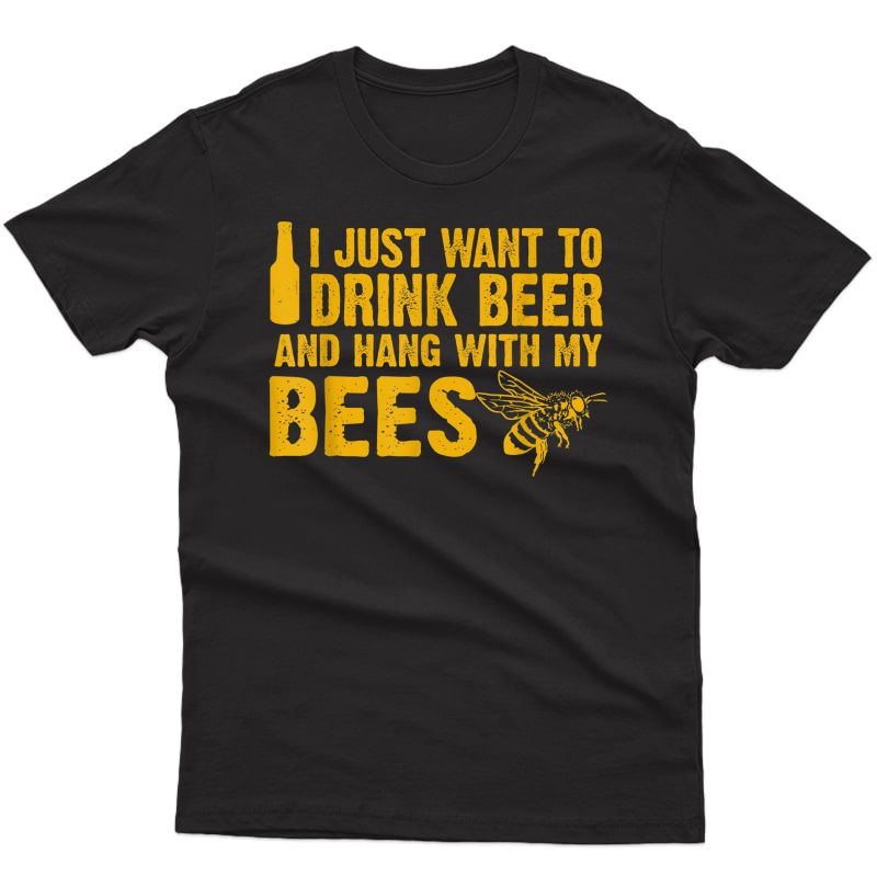 Beekeeper T-shirt Beekeeping Shirt Drink Beer