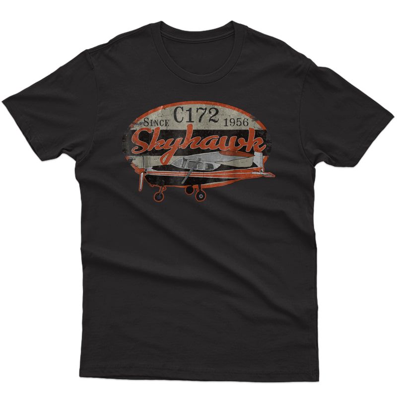 C172 Skyhawk Vintage Retro Airplane Flying Pilot T-shirt