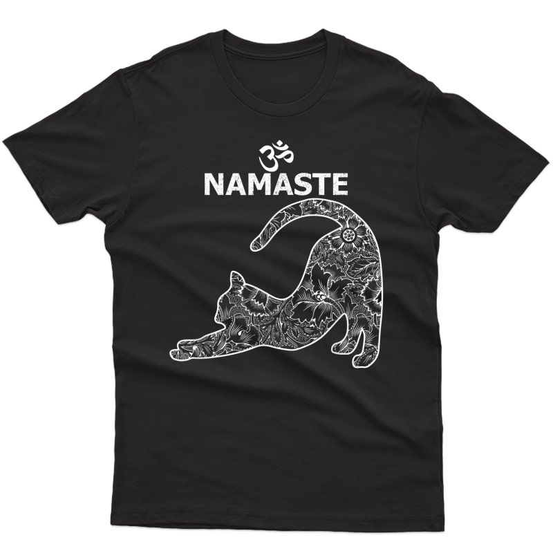 Cat Yoga Namaste Om - Funny Yoga T-shirt For 