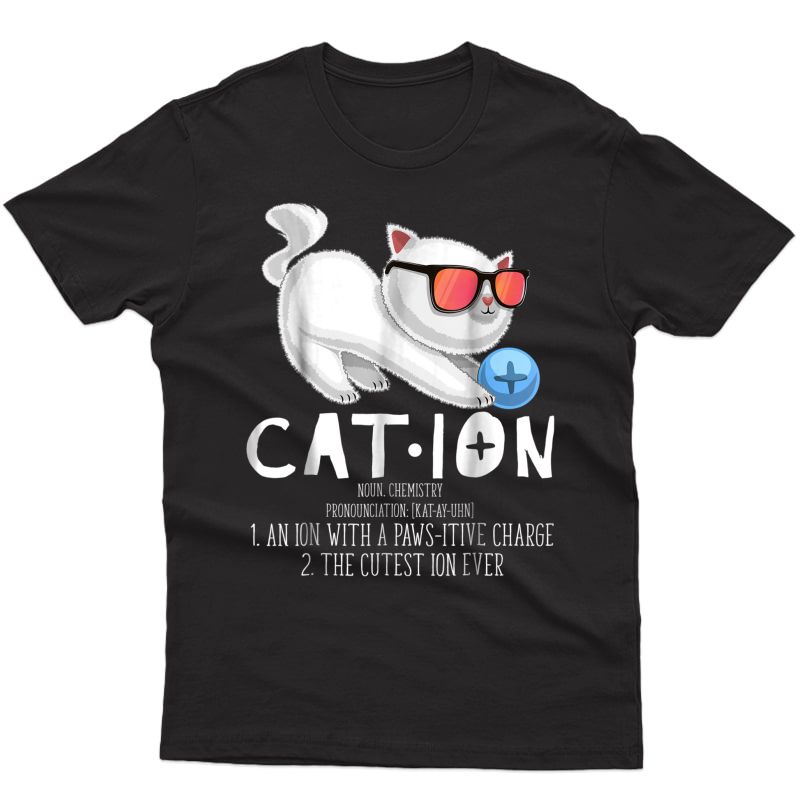 Cation Pawsitive Elet Cat T-shirt Chemistry Tea Gift