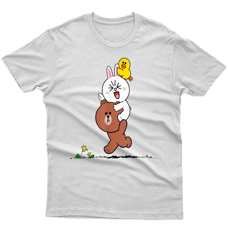 Cute Brown Bear Cony Bunny Rabbit Sally Duck Lovers Running T-shirt