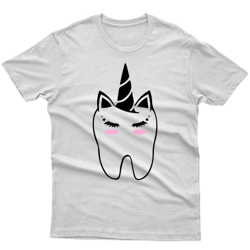 Cute Fairy Unicorn Tooth Dental Assitant Tshirt Dentist Gift