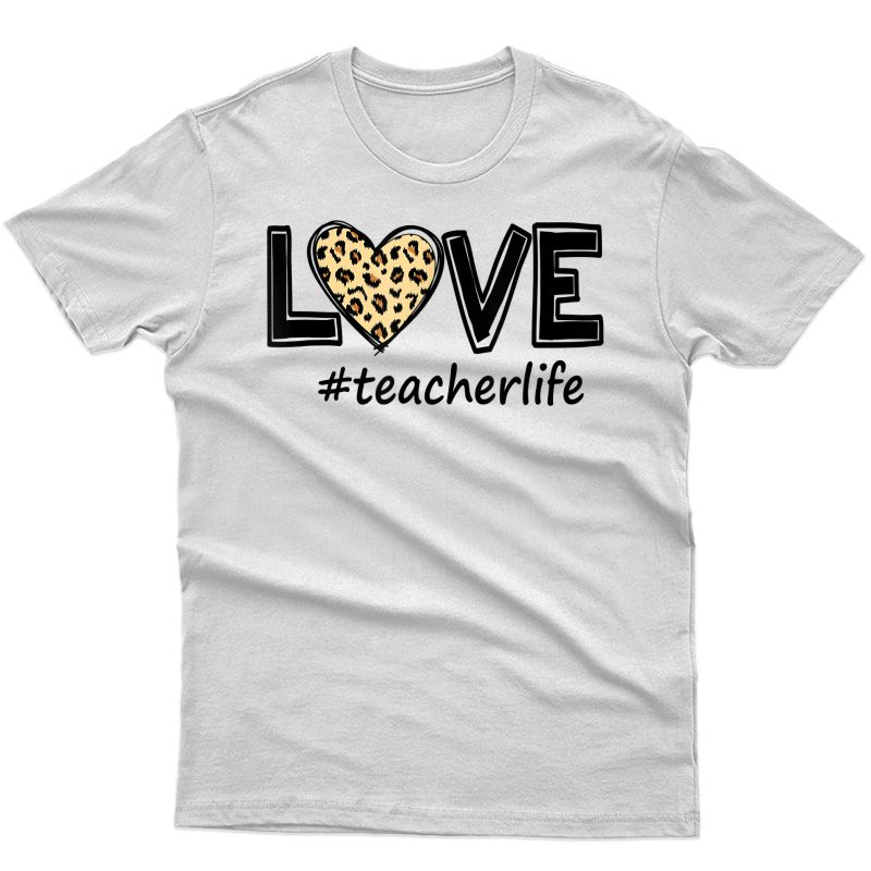 Cute Love Tea Life Leopard Print Cheetah Valentines Day T-shirt