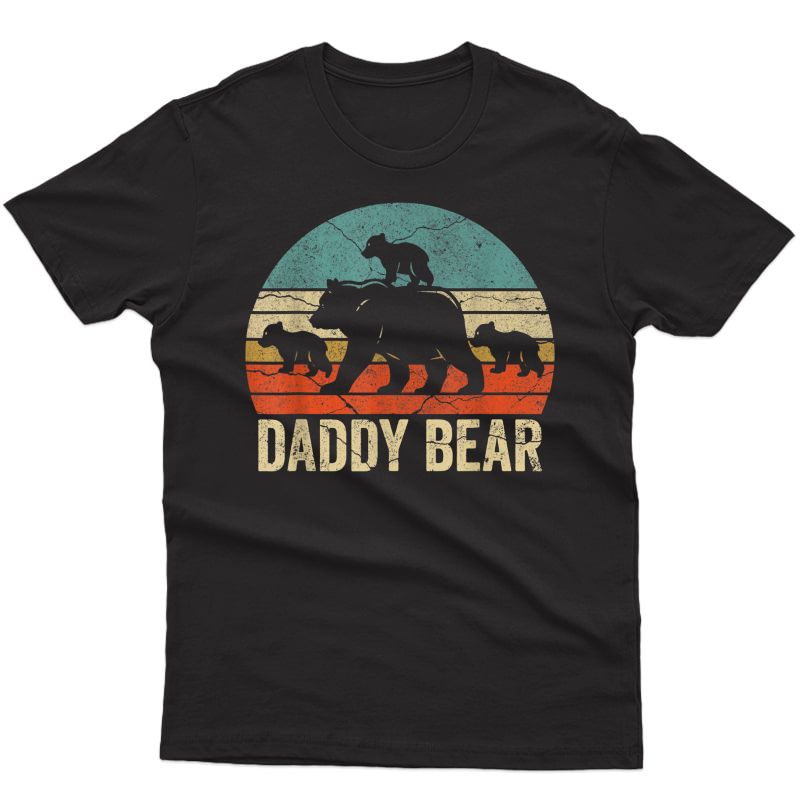 Dad 3 Tshirt Daddy Bear 3 Cubs Shirt Daddy Bear 3 T-shirt