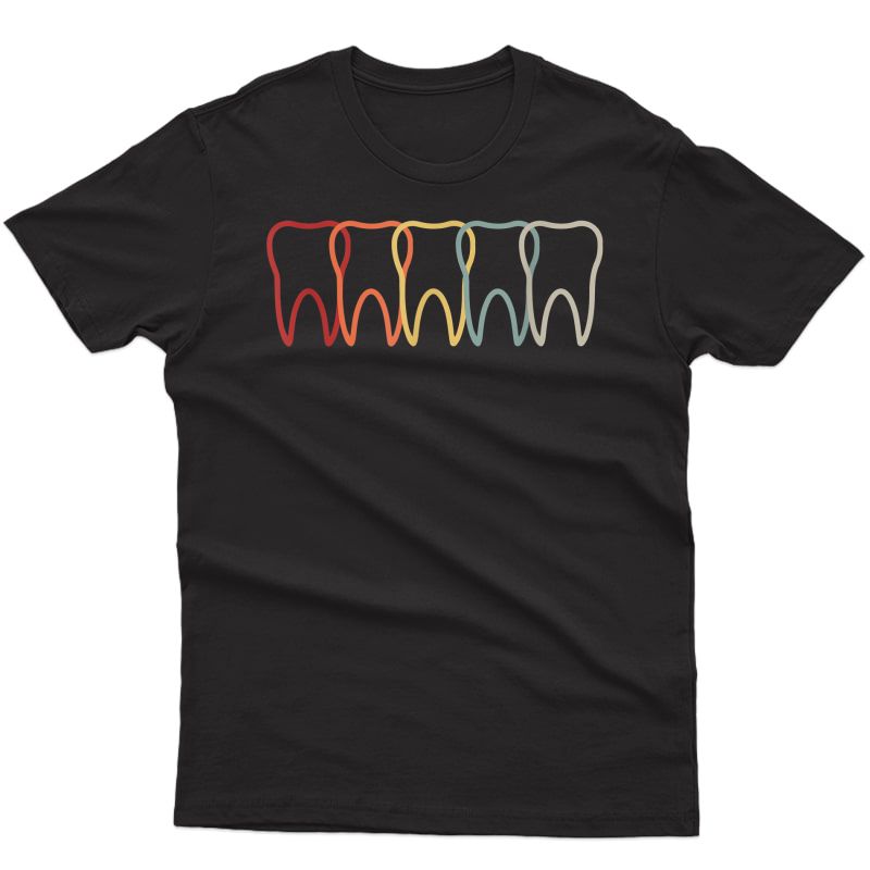 Dental Hygienist Retro Teeth Dentist T-shirt