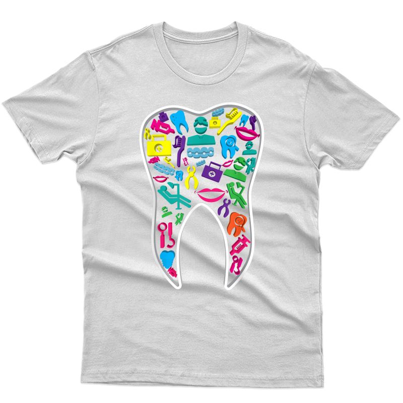 Dentist Big Molar Tooth Shirt | Cool I Care For Teeth Gift