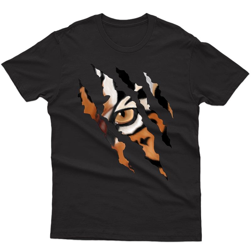 Rless Tiger Cat Eye Claw Silhouette T-shirt