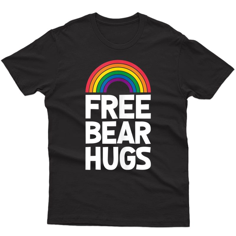 Free Bear Hugs Funny Gay Pride Month Rainbow Tank Top Shirts