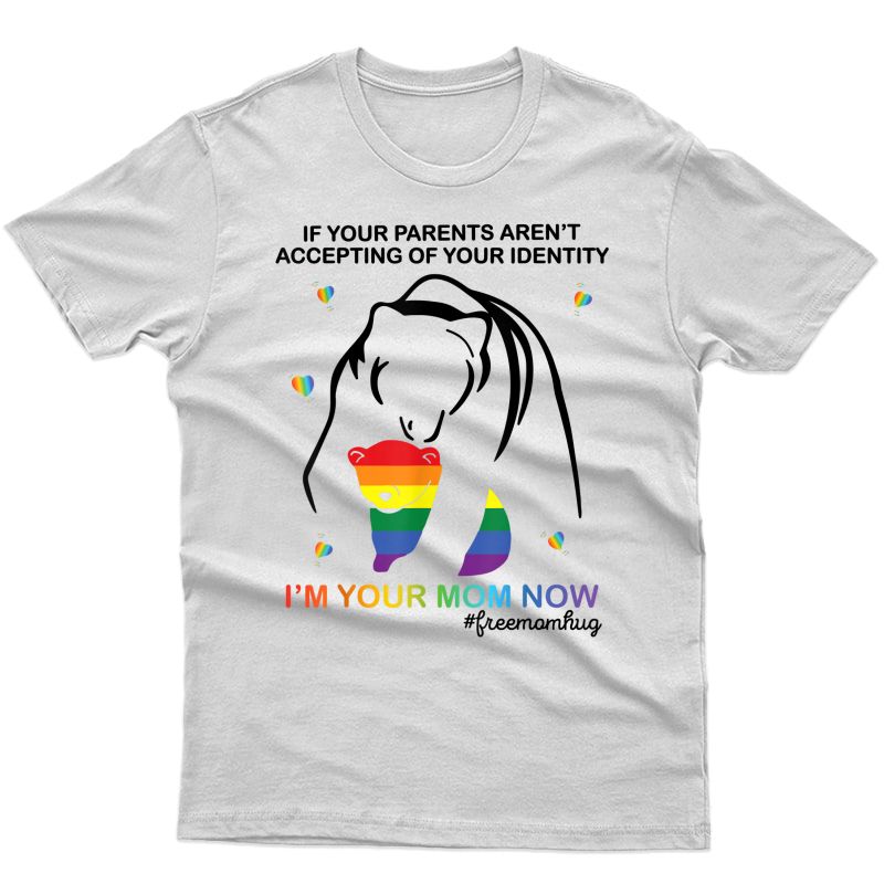 Free Mom Hugs Lgbt Pride T-shirt Gifts Mama Bear Lgbt Shirt