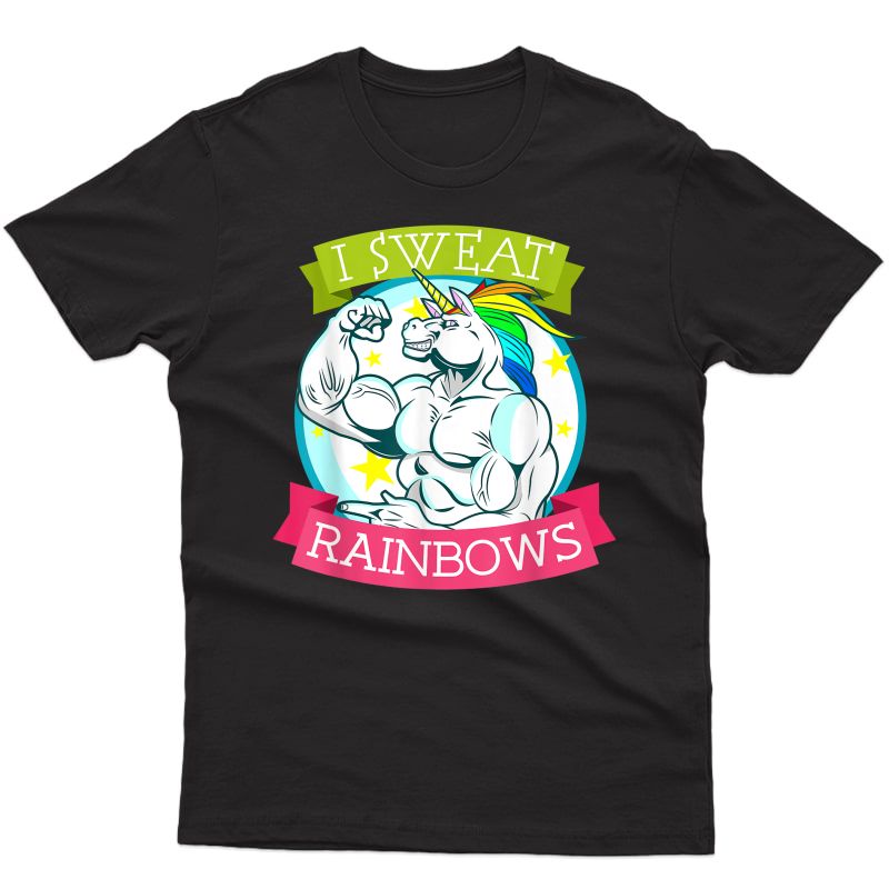 Funny Brony Ness Unicorn Rainbow Gym Exercise Gear T-shirt