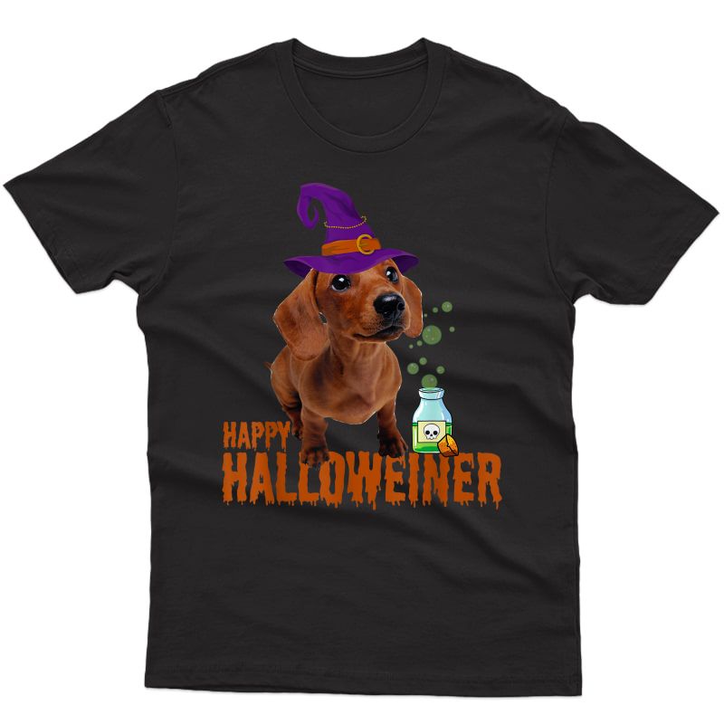 Funny Happy Halloweiner Cute Halloween Dog Lover Dachshund T-shirt