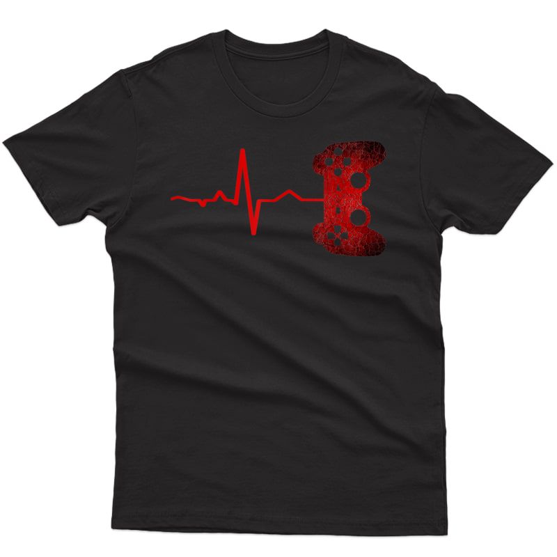 Gamer Heartbeat Video Games Gaming Teens T-shirt