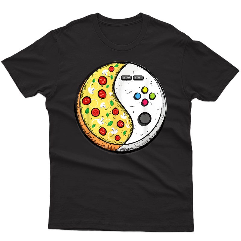 Gaming And Pizza Design For Gamer Boy T-shirt