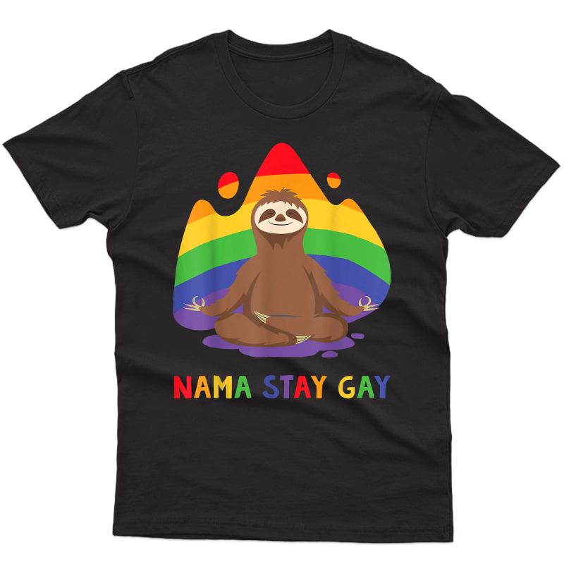 Gay Pride Sloth Yoga Funny Lgbt Pride T Shirt