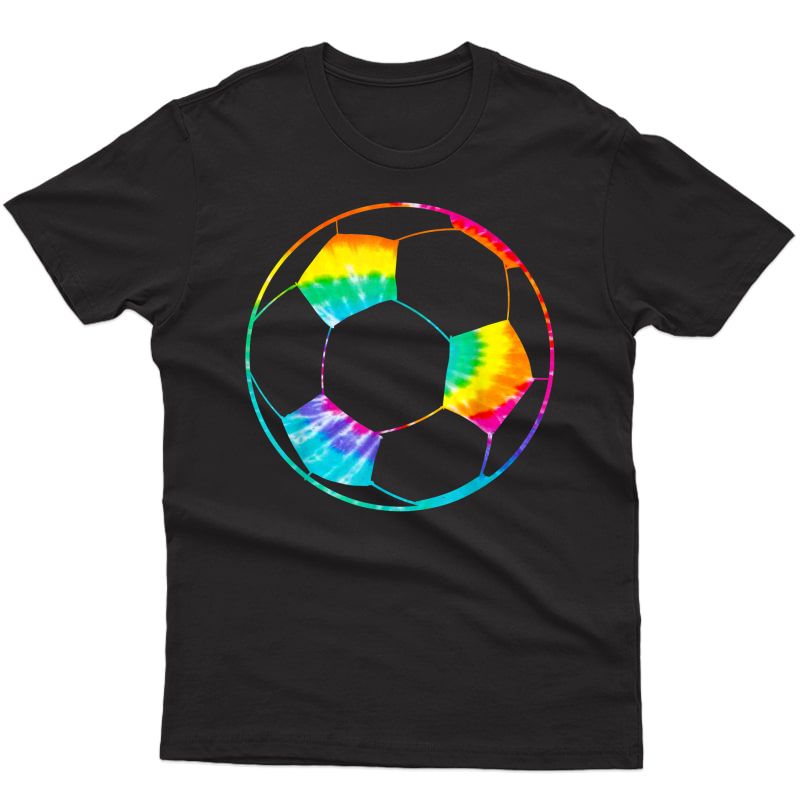 Girl Soccer Ball Shirt - Rainbow Trippy Hippie Tie Dye Shirt T-shirt