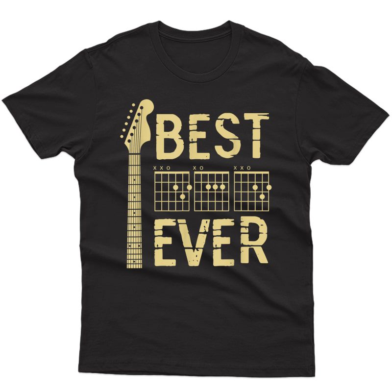 Guitarist Father Best Dad Ever D A D Chord Gifts Guitar T-shirt
