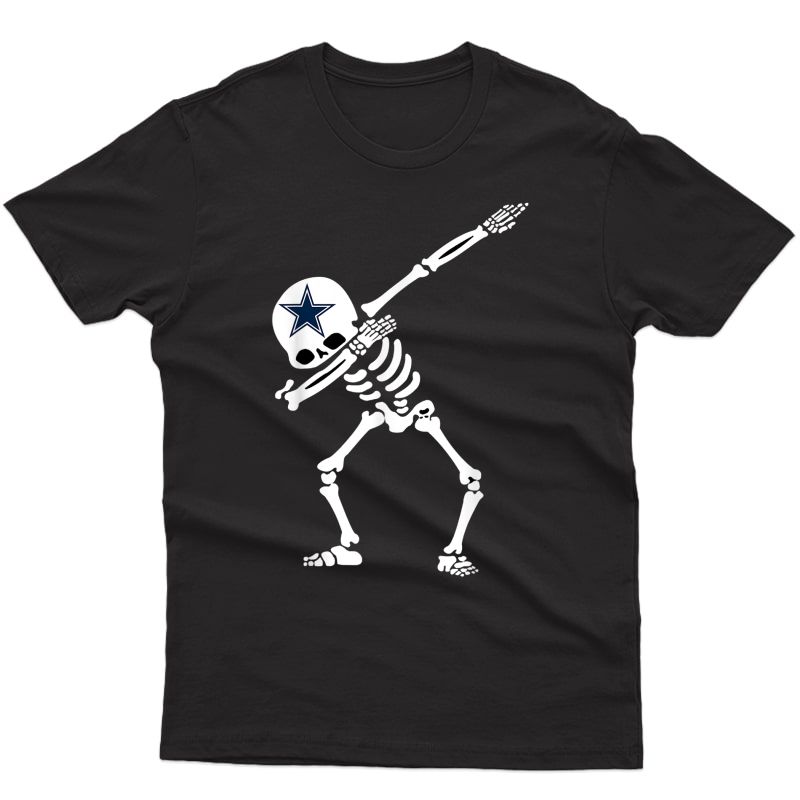 Halloween Dabbing Skeleton Football Dallas-cowboy-shirt