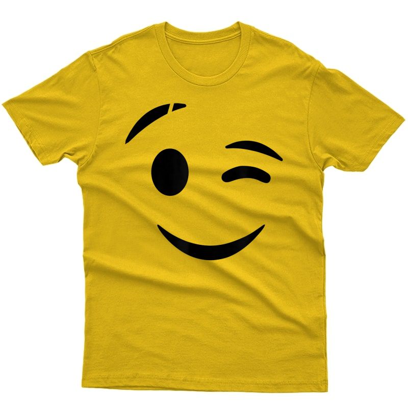 Halloween Emojis Costume Shirt Winking Face Wink Emoticon T-shirt