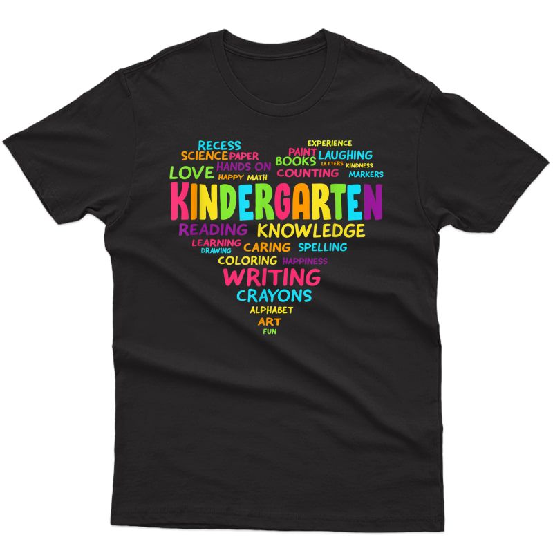 Heart Tee Kindergarten Team Tea Student Back To School T-shirt