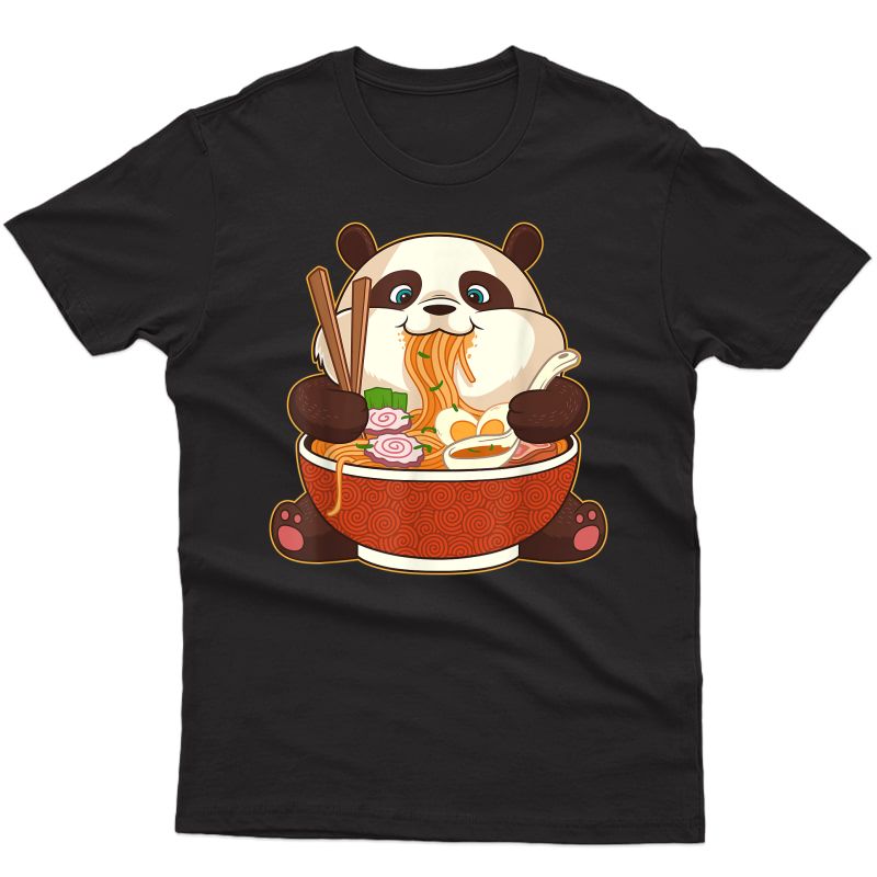 Kawaii Cute Anime Panda Otaku Japanese Ra Noodles Gift T-shirt