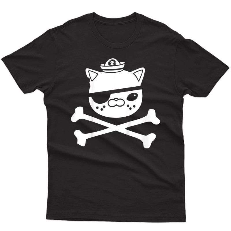  Kwazii Cute Funny Pirate Cat Tee T-shirt