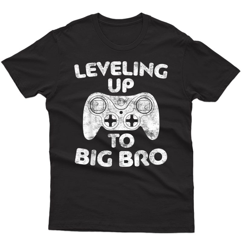 Leveling Up To Big Bro T-shirt Future Brother Gift Shirt
