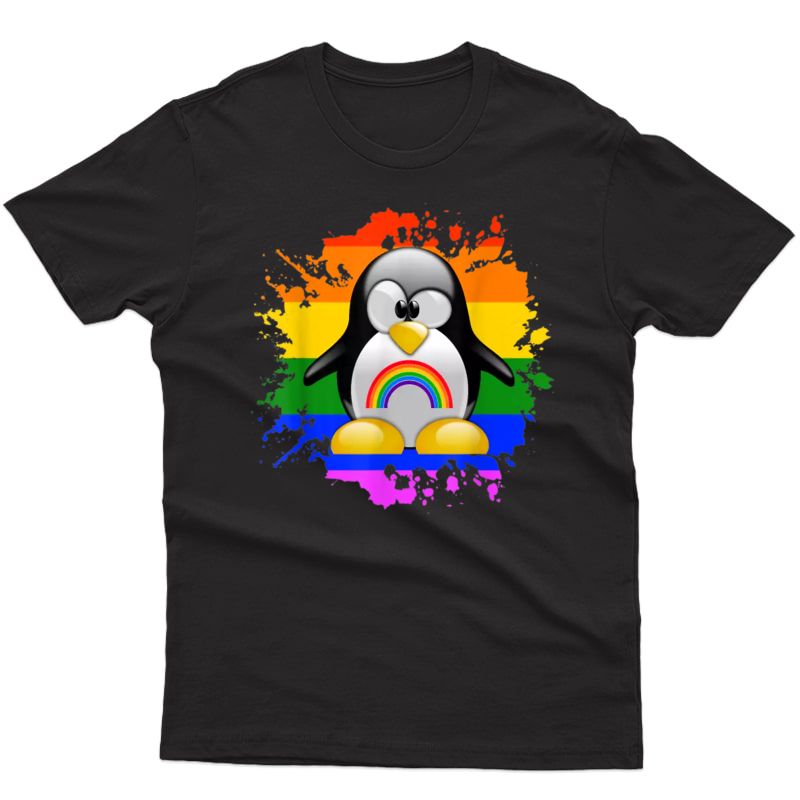 Lgbt Penguin Gay Pride Csd Coming Out Rainbow Lesbian Love T-shirt