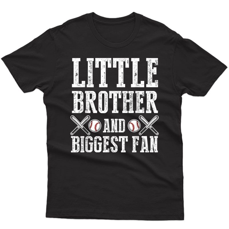 Little Brothers And Biggest Fan Baseball Sport Vintage T-shirt