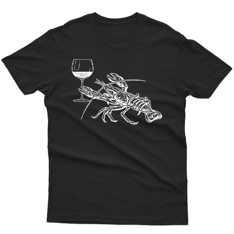 Lobster Wine Drinking Shirt Funny Beach Cruise Vacation Gift T-shirt