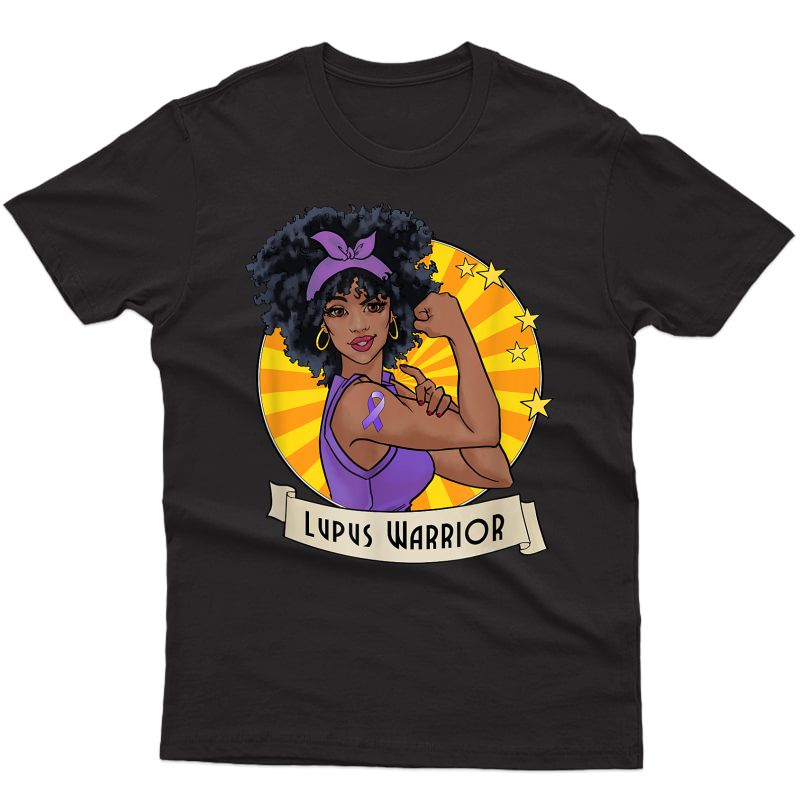 Lupus Warrior T-shirt Purple Awareness Ribbon