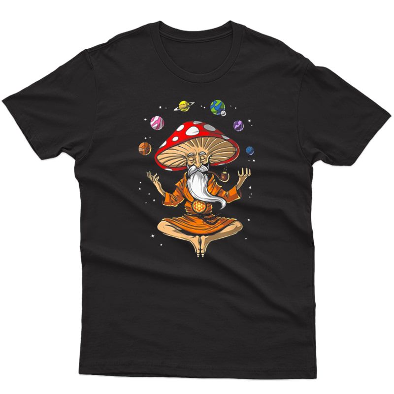 Magic Mushrooms Yoga Funny Gift T-shirt