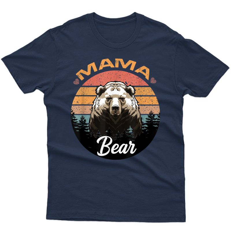 Mama Bear Vintage Retro Sunset Mother's Day Gift Idea 2021 T-shirt