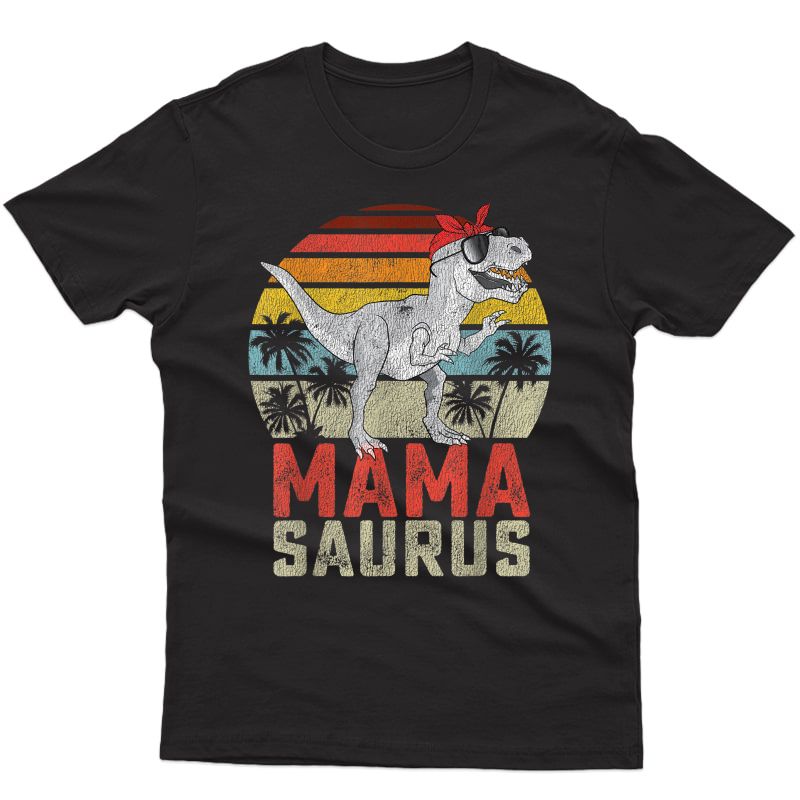 Mamasaurus T Rex Dinosaur Mama Saurus Family Matching T-shirt