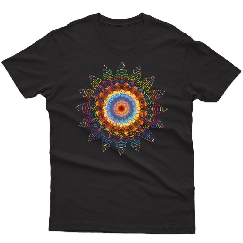 Mandala Sacred Geometry Prana Art Yoga Mantra Om Good Vibes Shirts