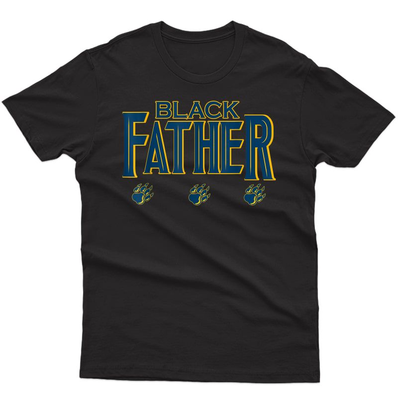S Black Father Panther Father's Day African American Dad T-shirt