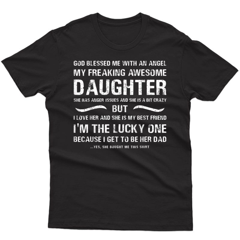 S Father's Day Shirt From Daughter, Blessed Lucky Dad T-shirt