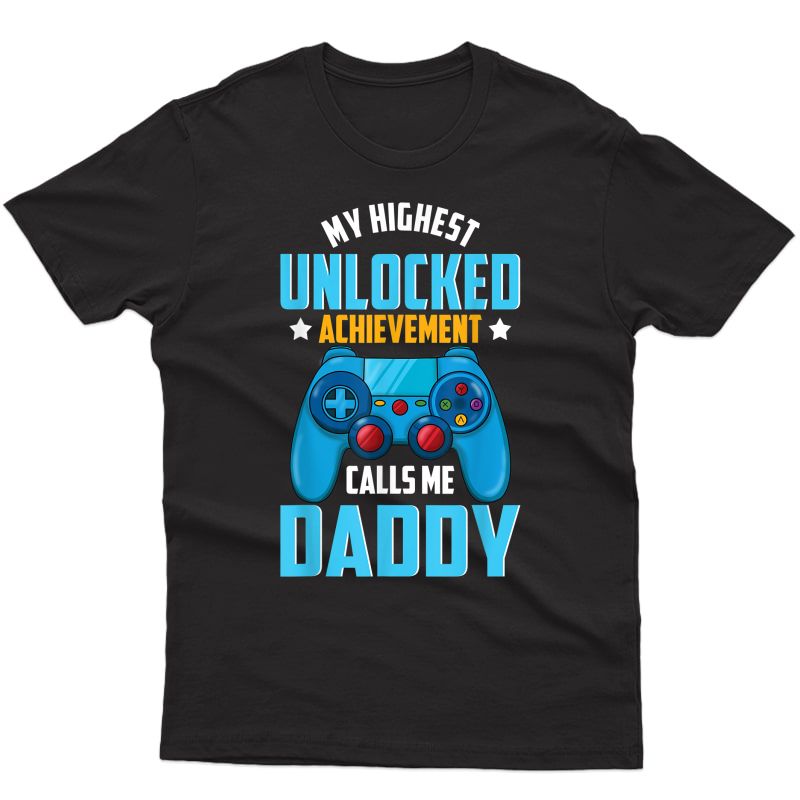 S Funny Gamer Dad Unlocked Video Gaming Father's Day T-shirt