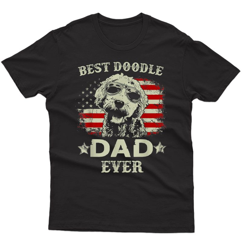 S Vintage Father's Day Tee Best Doodle Dad Ever T-shirt