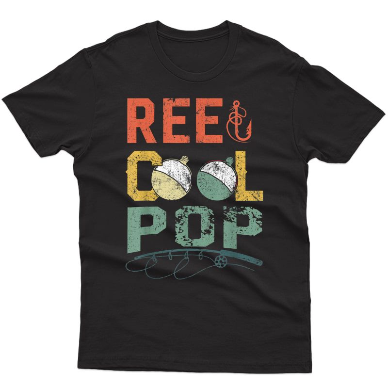 S Vintage Reel Cool Pop Fishing Father's Day Gift Shirt T-shirt