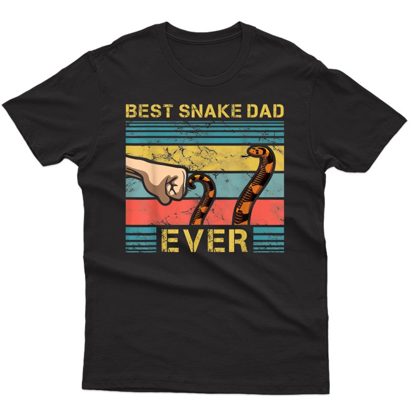 S World's Best Snake Dad Funny Snake Enthusiast Father T-shirt