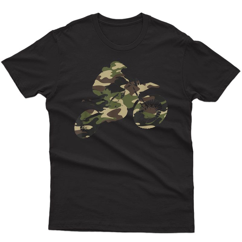 Motocross Dirt Bike Racing Shirt Camo Camouflage Tshirt T-shirt