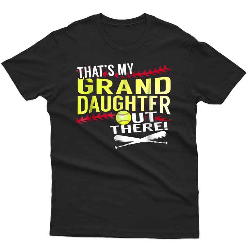 My Granddaughter - Baseball And Softball Grandpa & Grandma T Shirts