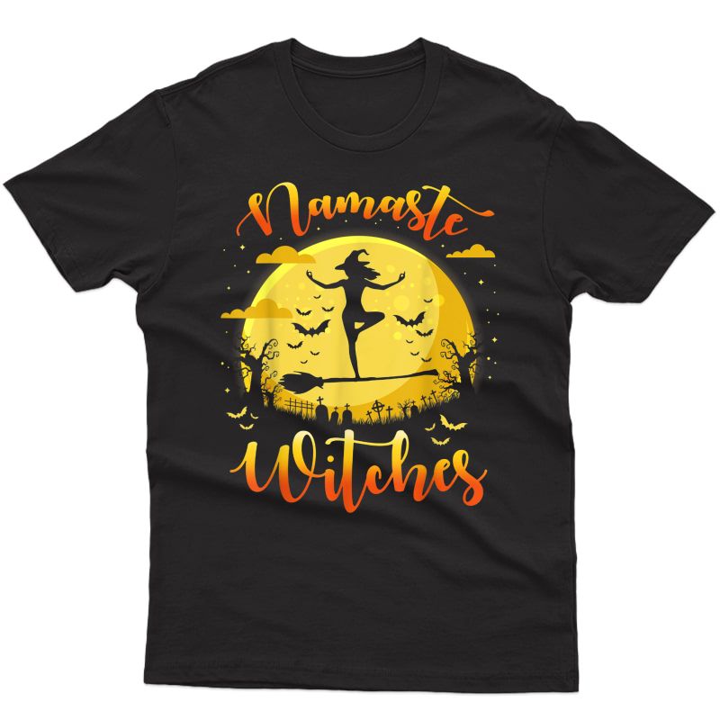 Namaste Witches Funny Halloween Yoga T-shirt