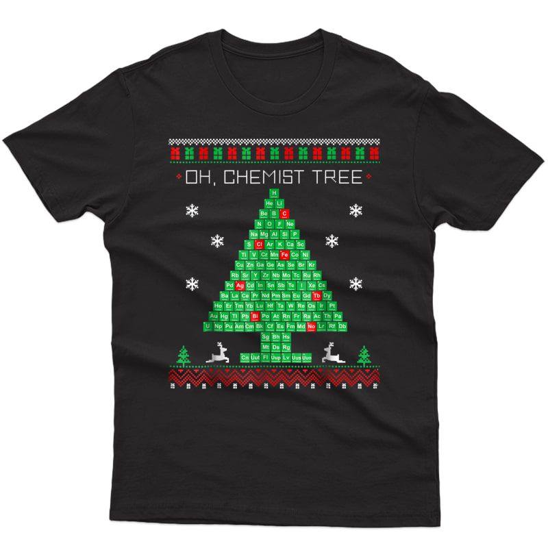 Oh Chemist Tree Funny Christmas Pun T-shirt