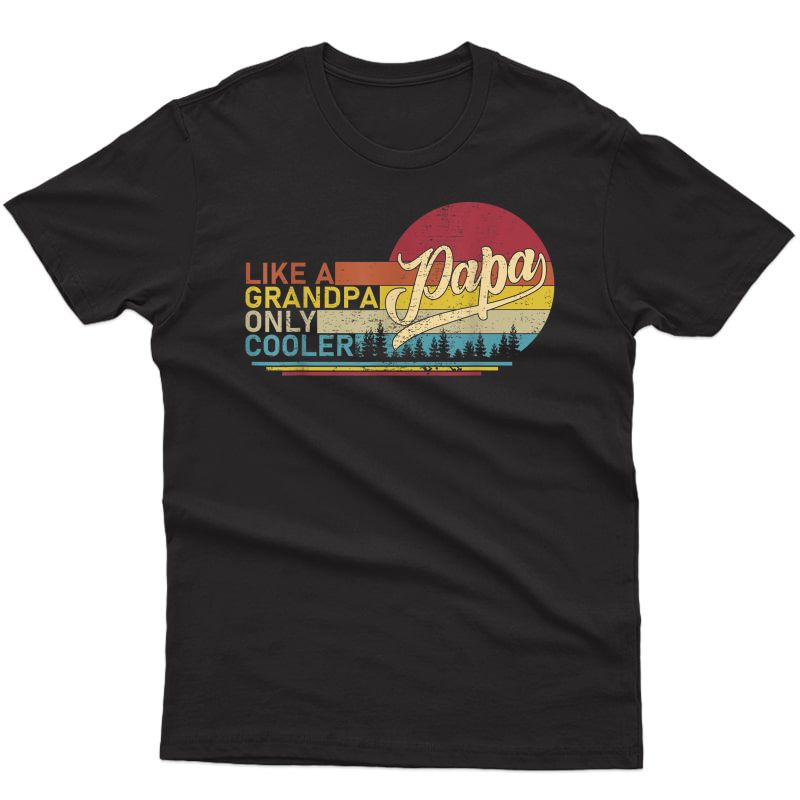 Papa Like A Grandpa Vintage Dad Gift T-shirt